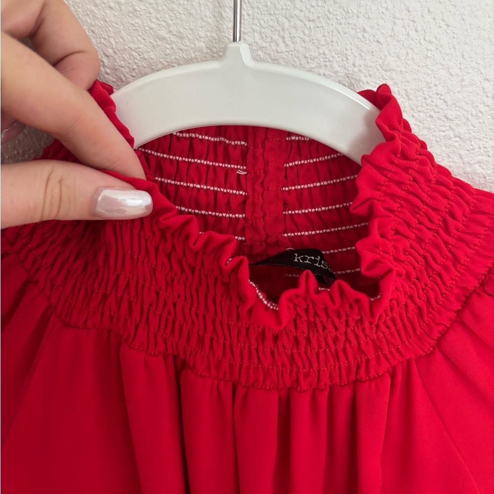 Turtleneck Ruffle Skirt Dress - Picture 5 of 5